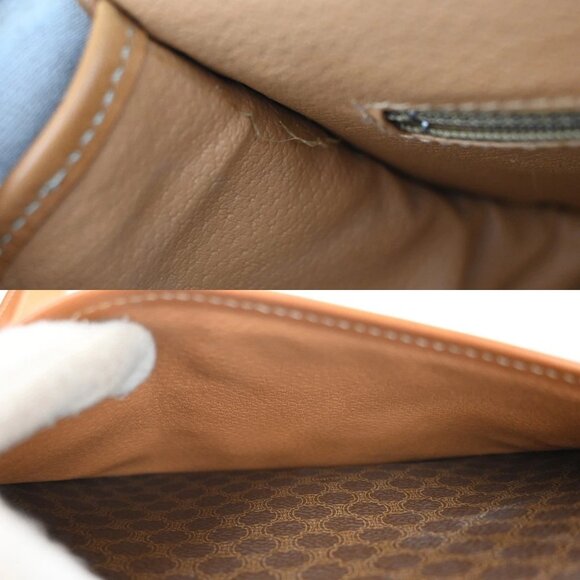 CELINE Logo Macadam Pattern Shoulder Bag PVC Leather Brown GHW Italy 35CA072 - Picture 15 of 16